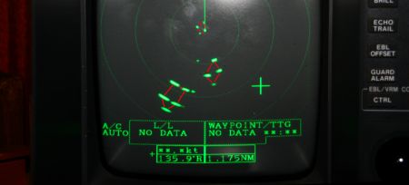 In der Nacht kontrollieren wir immer wieder unsere und die Position der anderen Yachten auf dem Radar. Hier kann man gut die 3 Gruppen erkennen. Wir haben hier mal die Boote der einzelnen Gruppen mit roten Linien verbunden.  