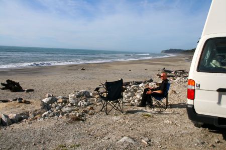 Am Strand finden wir einen wunderbaren Ãœbernachtungsplatz